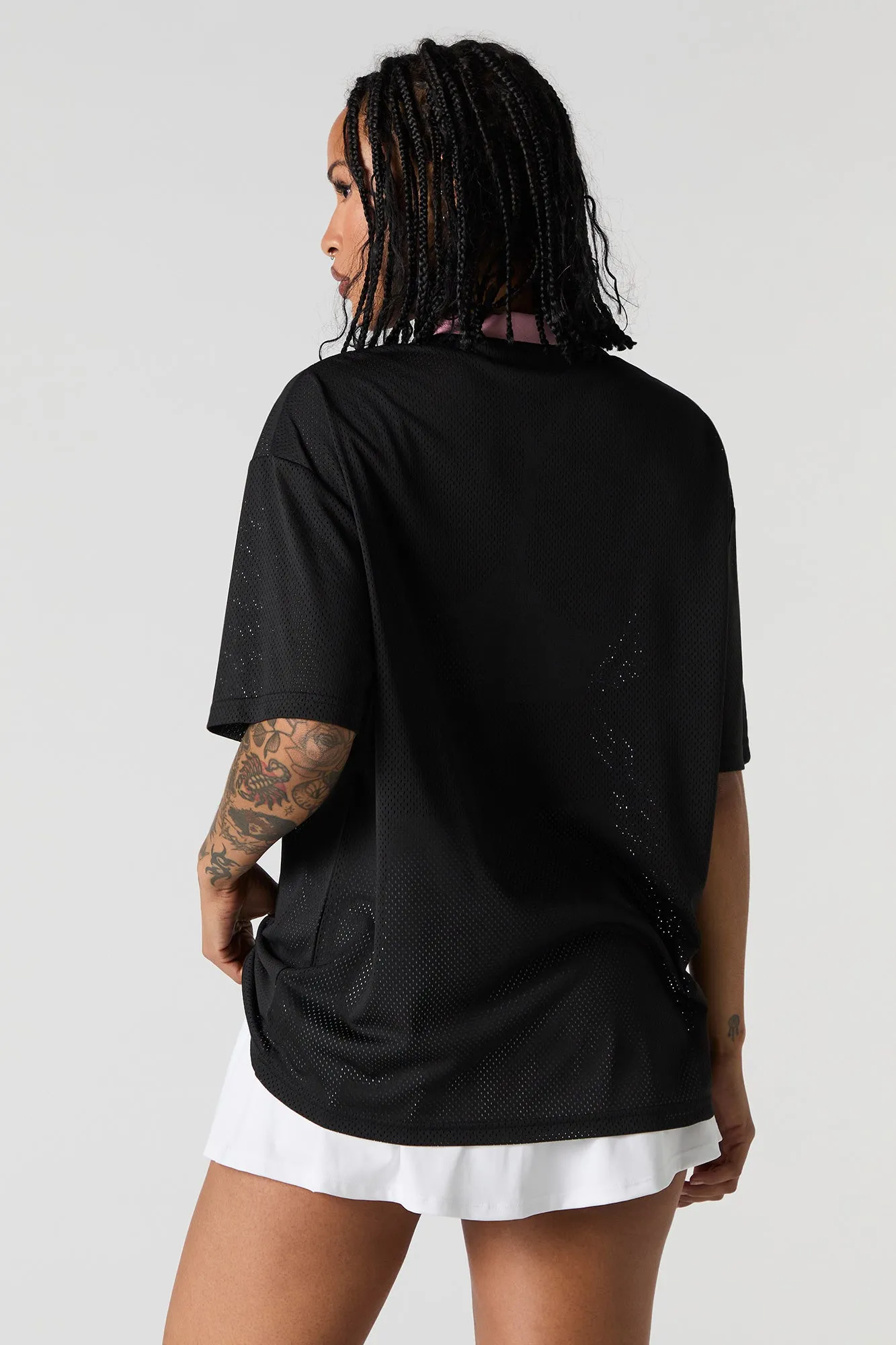 Mesh Graphic Football Jersey sold by Charlotte Russe product image thumbnail 5