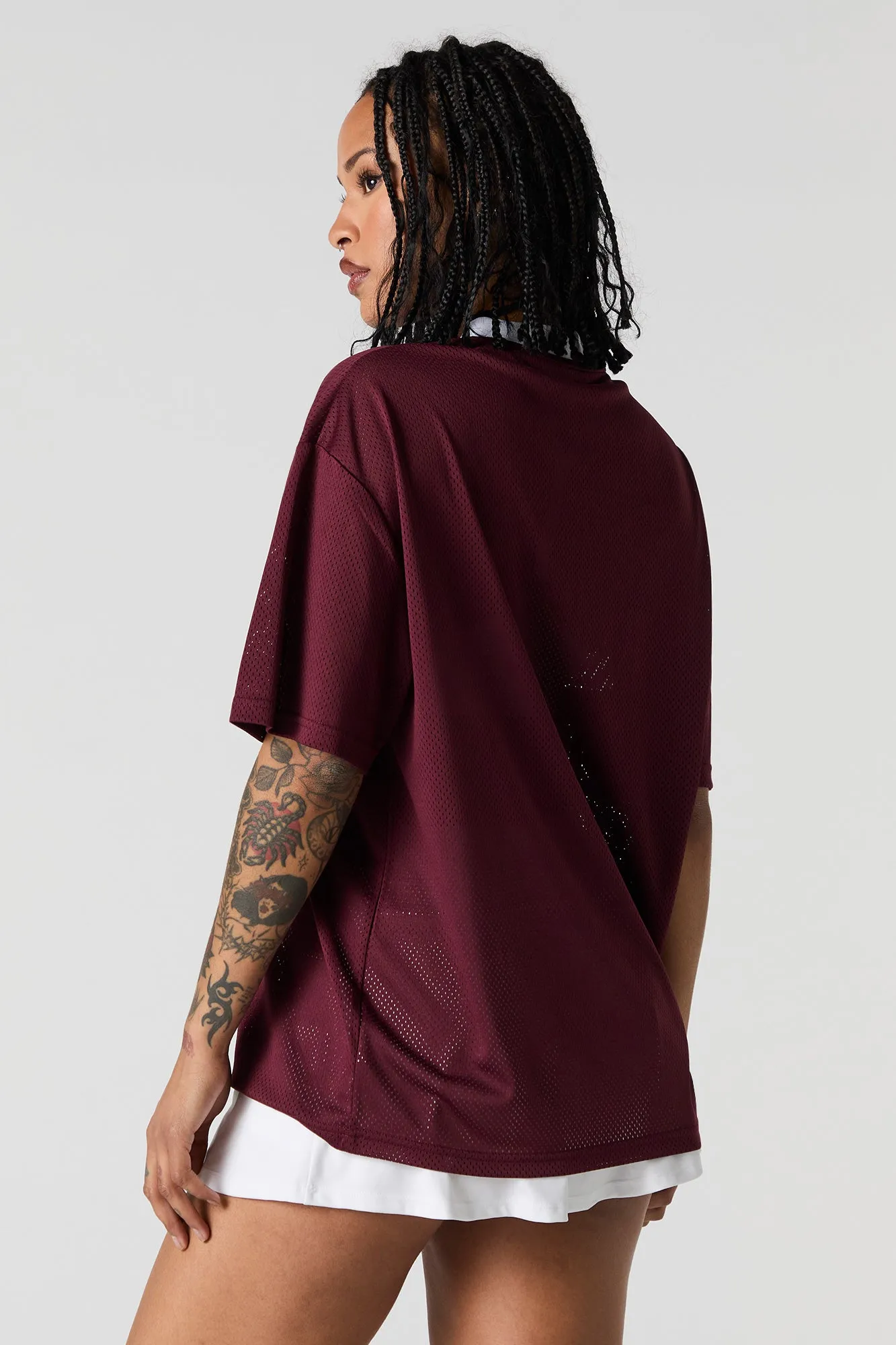 Mesh Graphic Football Jersey sold by Charlotte Russe product image thumbnail 2