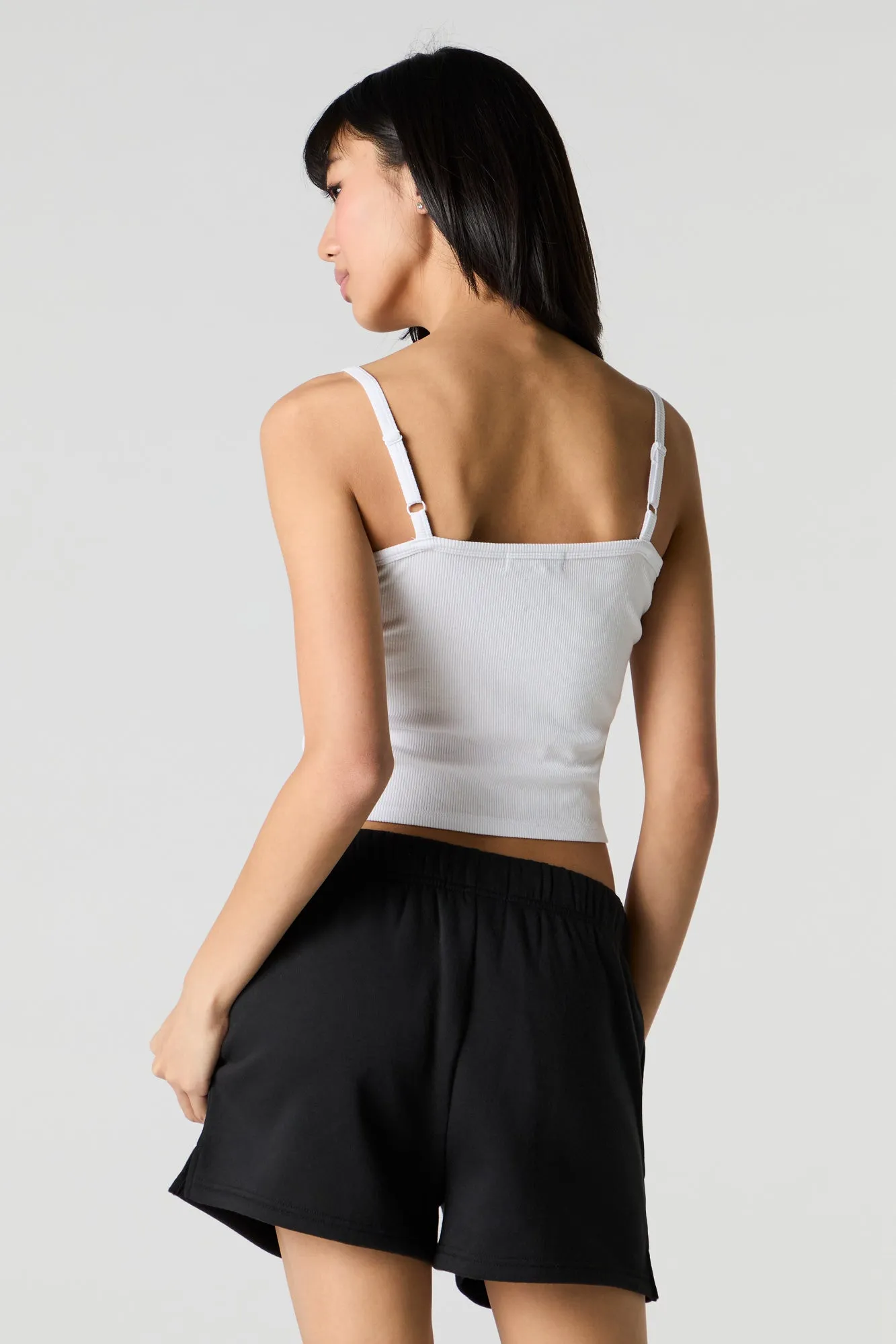 Solid High Rise Fleece Short sold by Charlotte Russe product image thumbnail 5