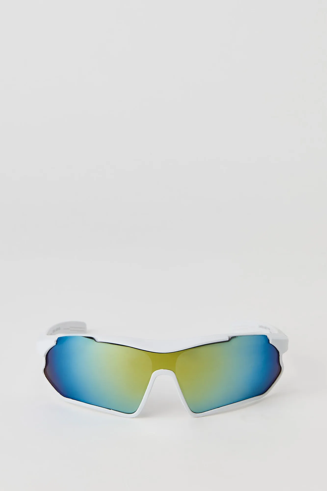 Soft Touch Sporty Shield Sunglasses sold by Charlotte Russe