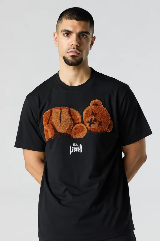 Headless Bear Chenille Embroidered T-Shirt sold by Charlotte Russe