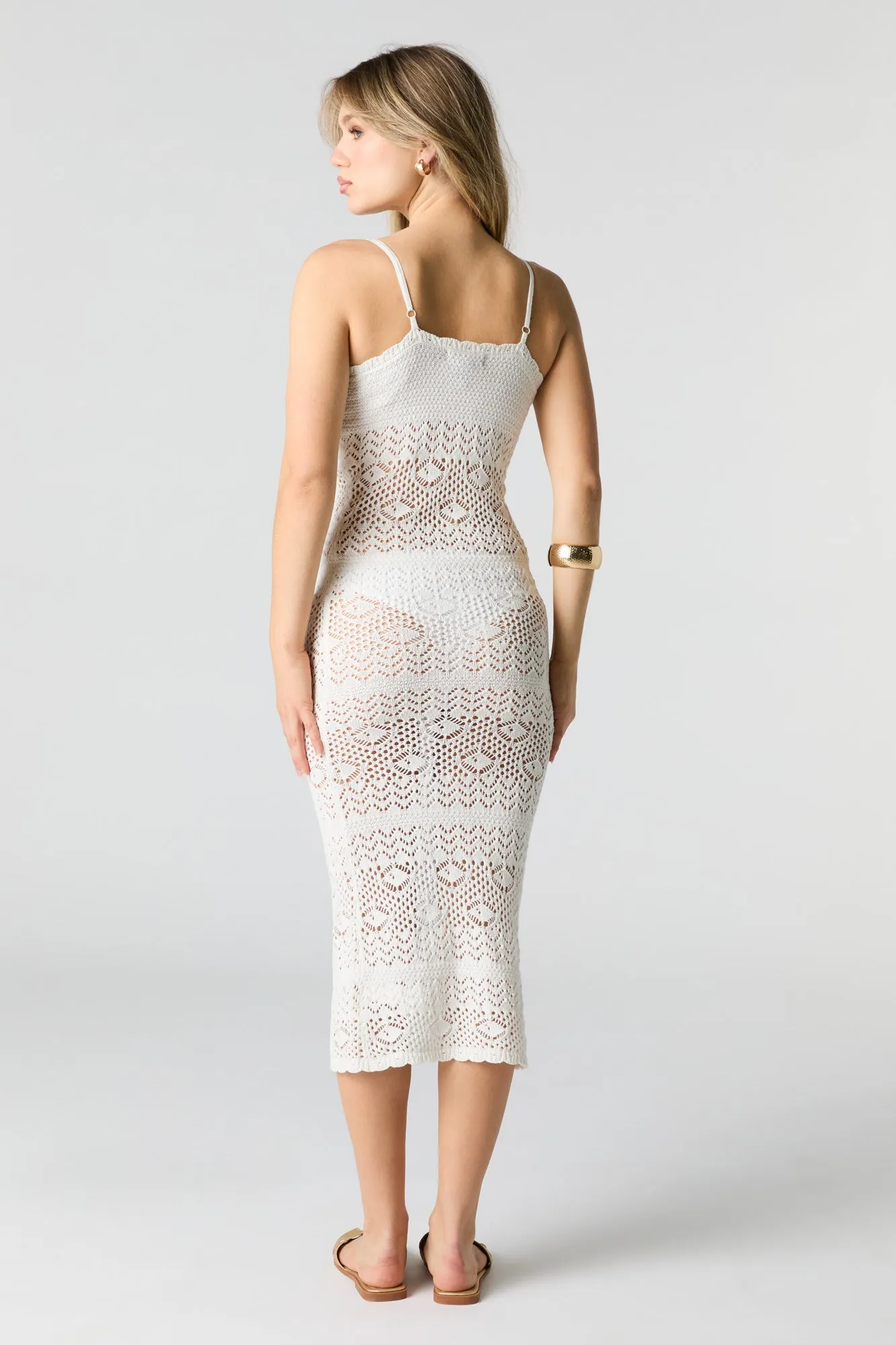 Crochet Knit Midi Dress sold by Charlotte Russe product image thumbnail 3