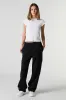 Solid Fleece Wide Leg Cargo Sweatpant sold by Charlotte Russe