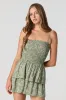 Printed Smocked Tiered Mini Dress sold by Charlotte Russe