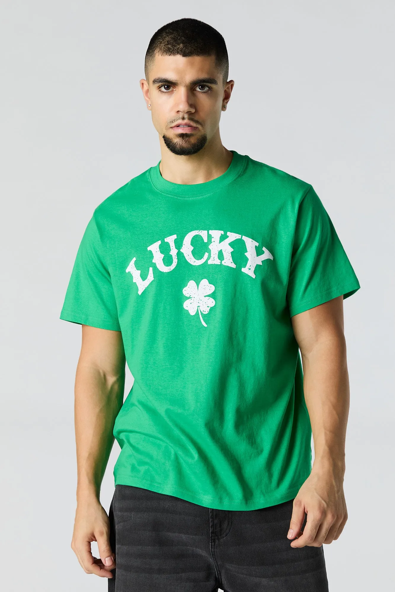 Lucky Graphic St Patrick's Day T-Shirt sold by Charlotte Russe product image thumbnail 4