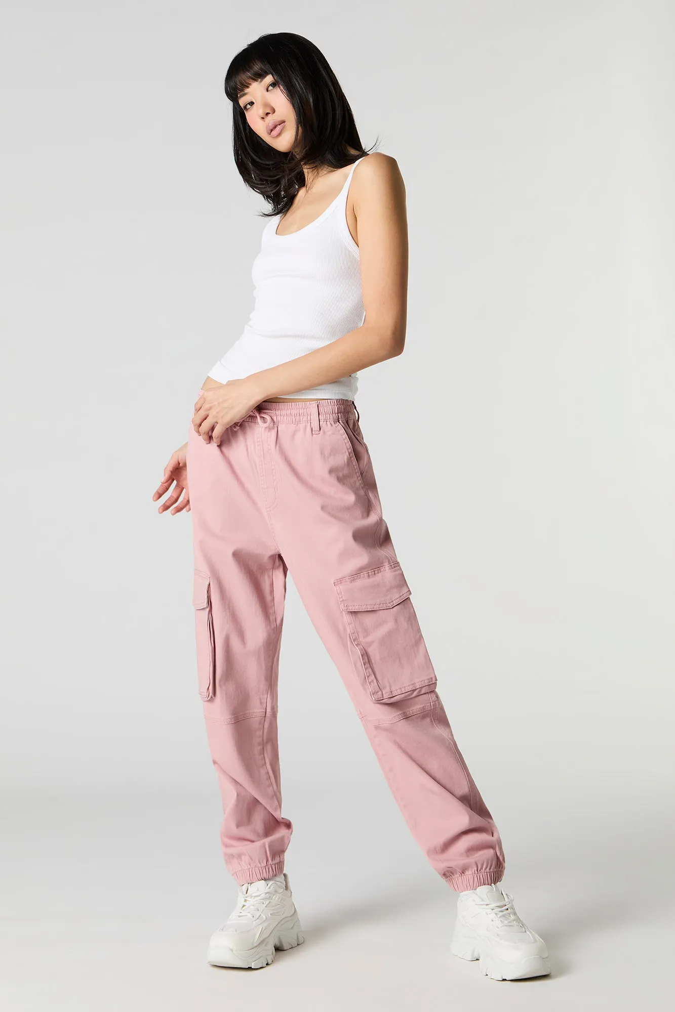 Drawstring Cargo Jogger sold by Charlotte Russe