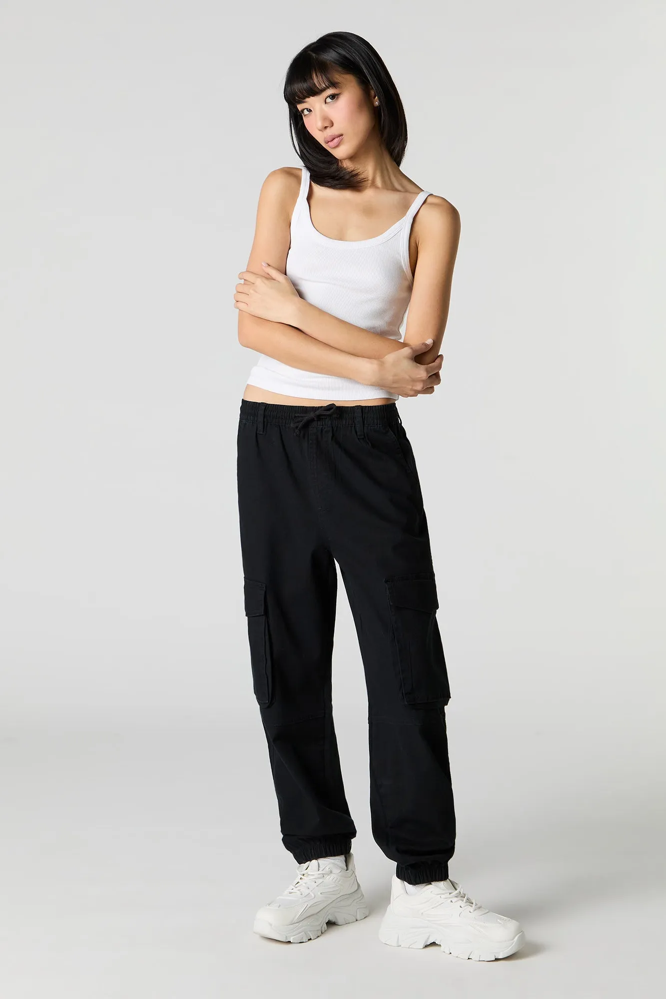 Drawstring Cargo Jogger sold by Charlotte Russe product image thumbnail 4