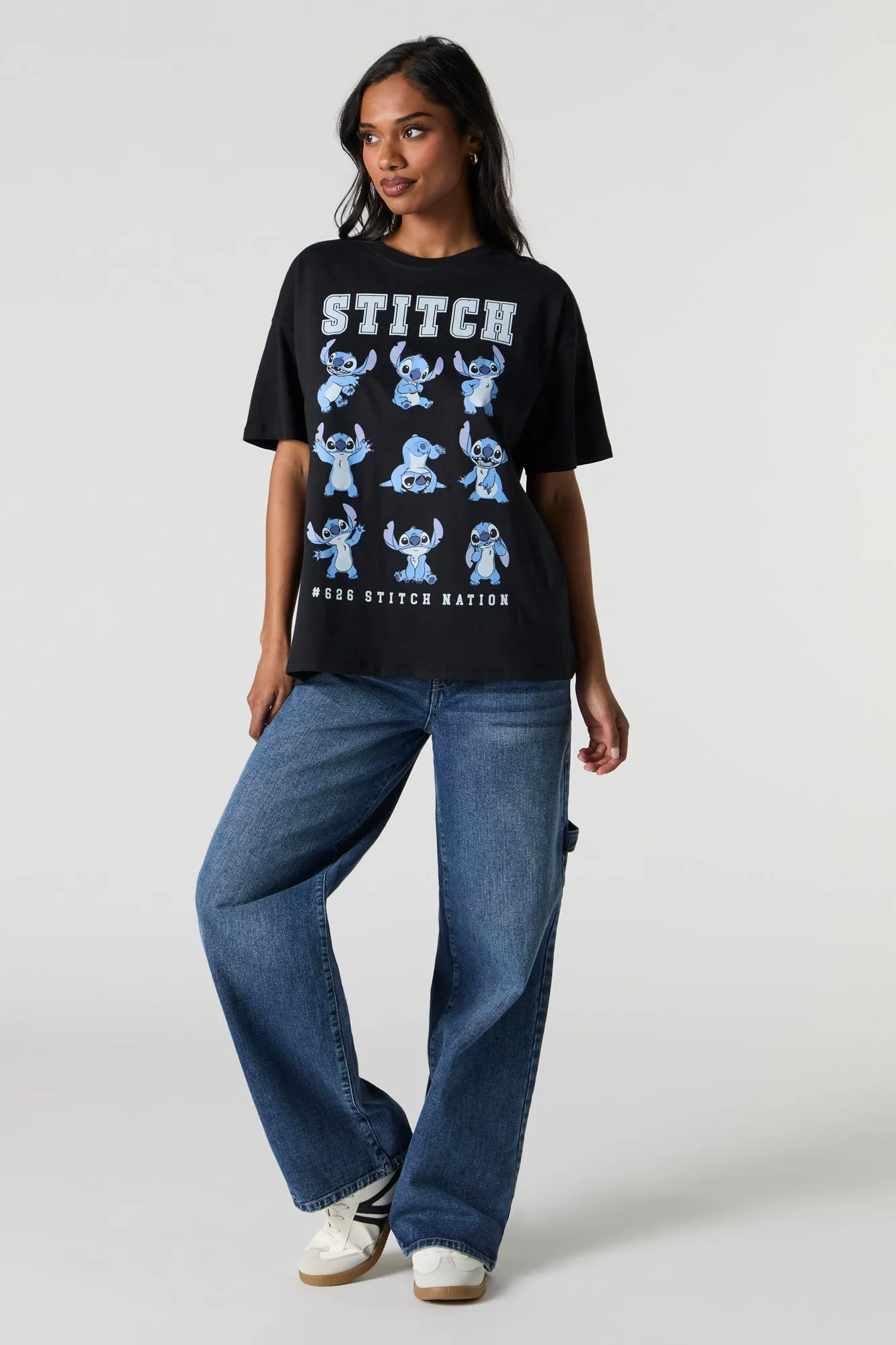 Stitch Nation Graphic Boyfriend T-Shirt sold by Charlotte Russe product image thumbnail 3