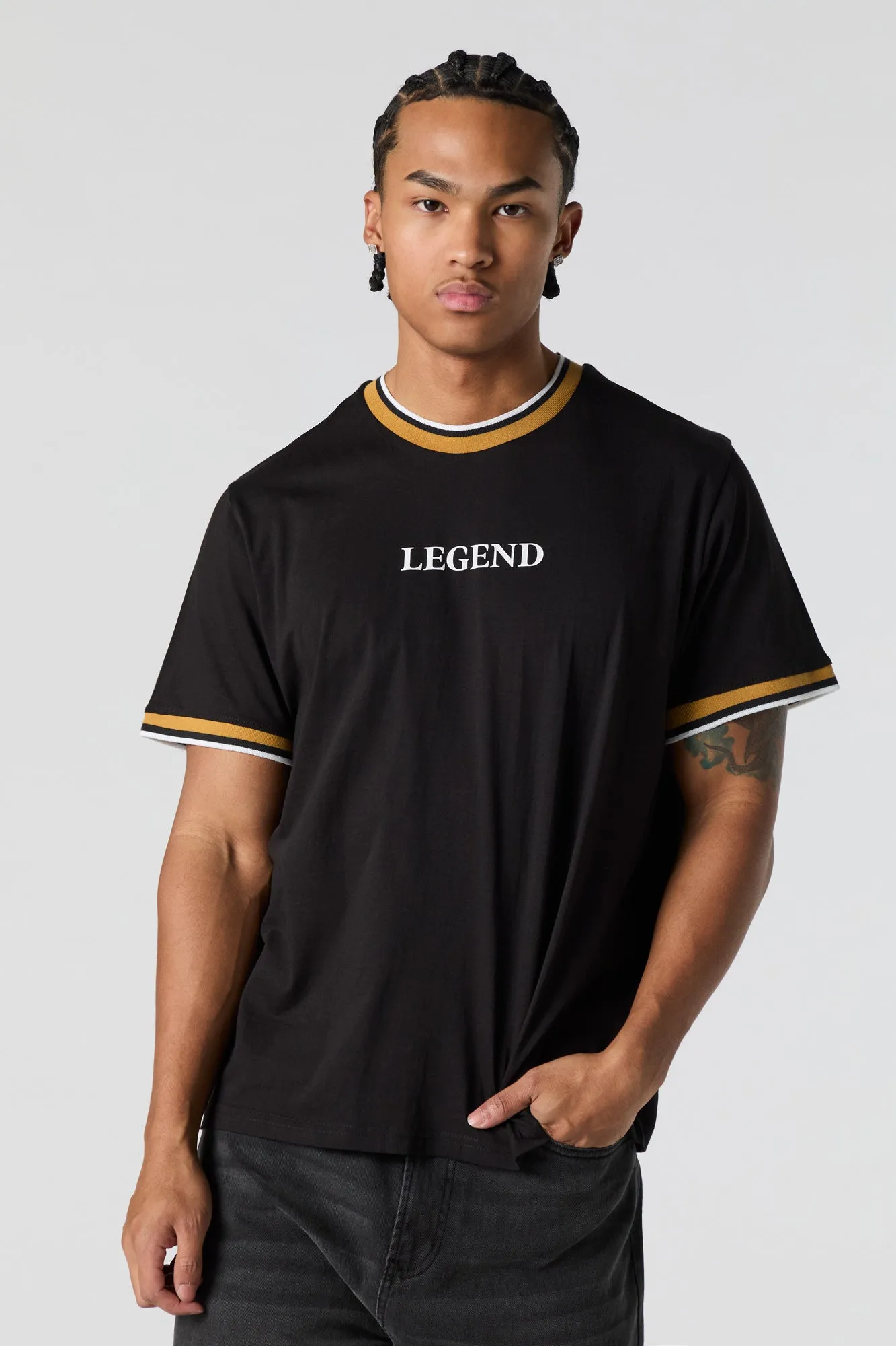 Graphic Ringer T-Shirt sold by Charlotte Russe product image thumbnail 4