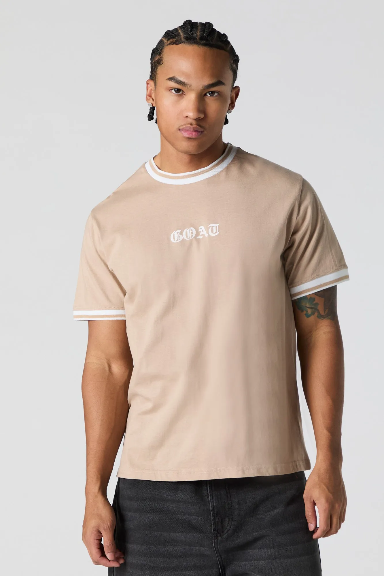 Graphic Ringer T-Shirt sold by Charlotte Russe