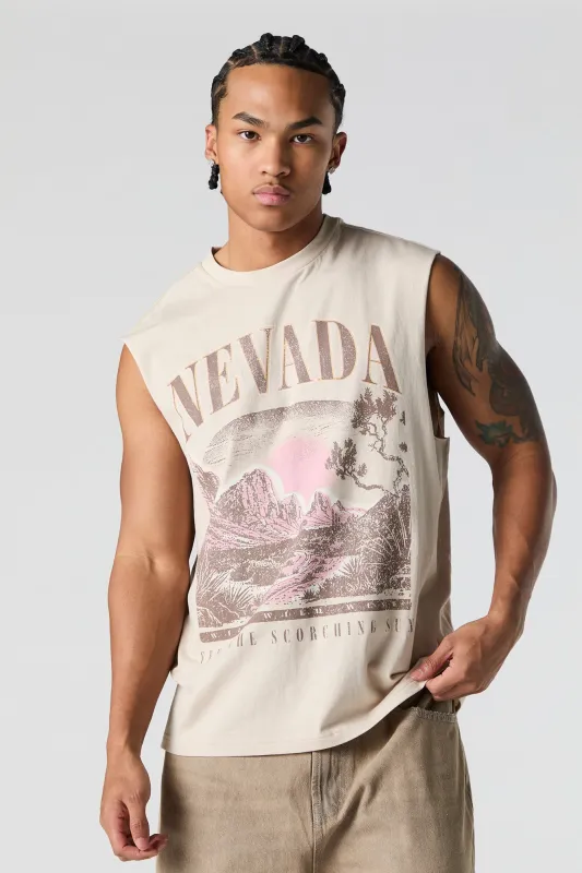 Nevada Graphic Muscle Tank sold by Charlotte Russe