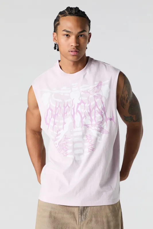 Skeleton Graphic Muscle Tank sold by Charlotte Russe
