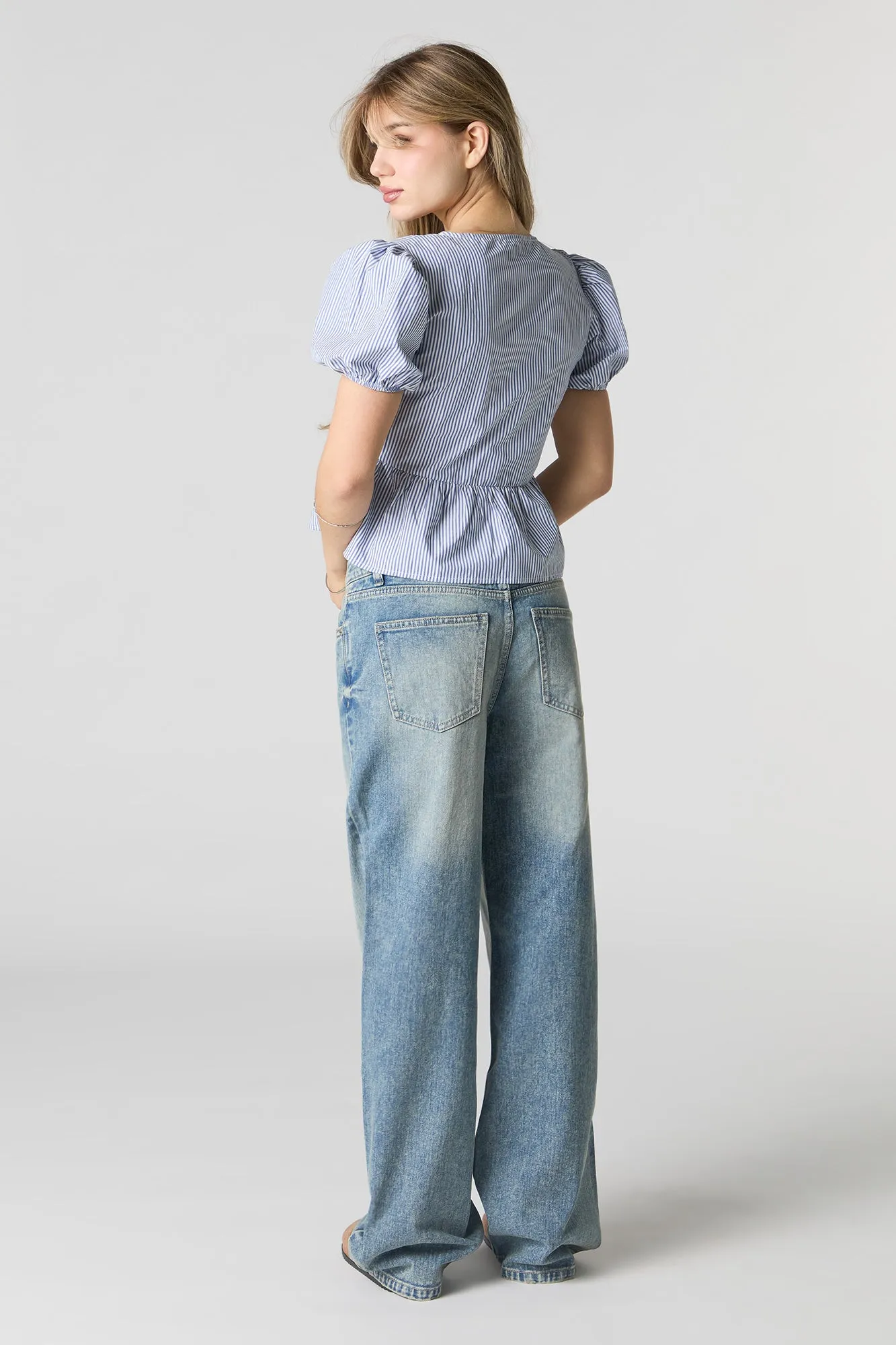 Vintage Medium Wash Low Rise Skater Jean sold by Charlotte Russe product image thumbnail 3