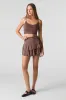 Smocked Waist Tiered Mini Skort sold by Charlotte Russe