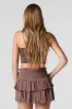 Smocked Waist Tiered Mini Skort sold by Charlotte Russe