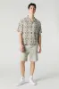 Printed Button-Up Top sold by Charlotte Russe