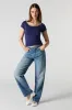 Scoop Neck Lace Trim T-Shirt sold by Charlotte Russe