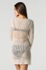 Open Crochet Knit Tie Front Long Sleeve Cover Up sold by Charlotte Russe