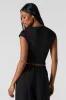 Contour Square Neck Cap Sleeve Top sold by Charlotte Russe