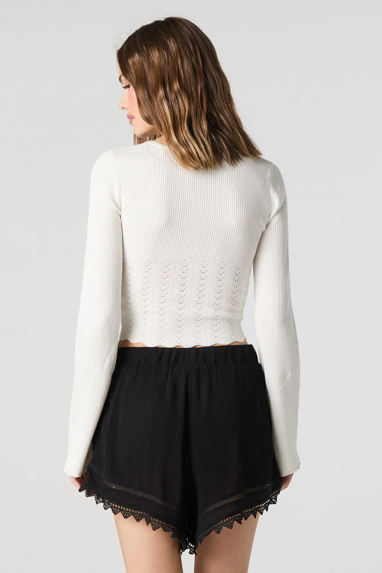 Lace Trim Elastic Waist Short sold by Charlotte Russe product image thumbnail 5