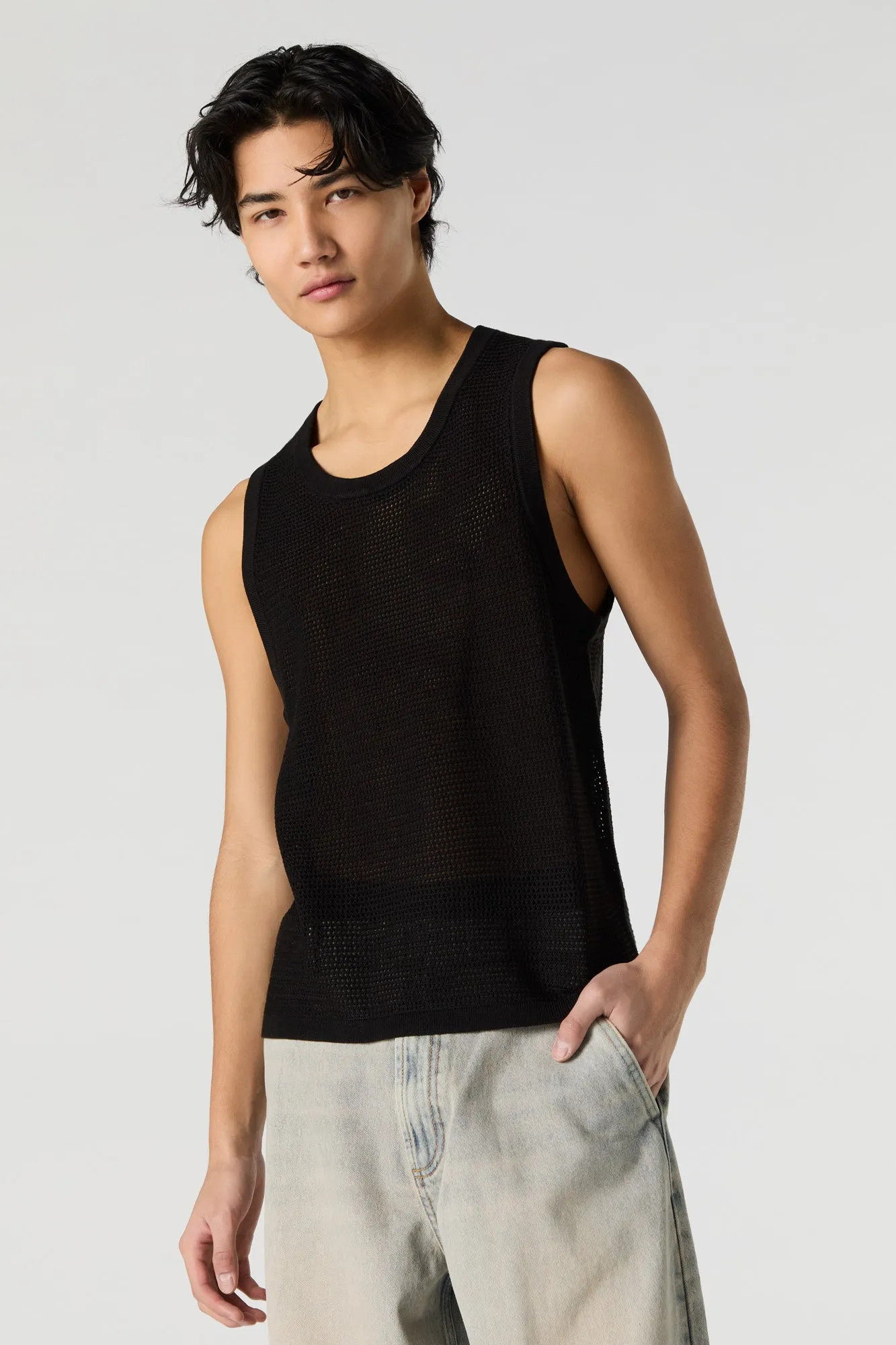 Open Knit Tank sold by Charlotte Russe product image thumbnail 4