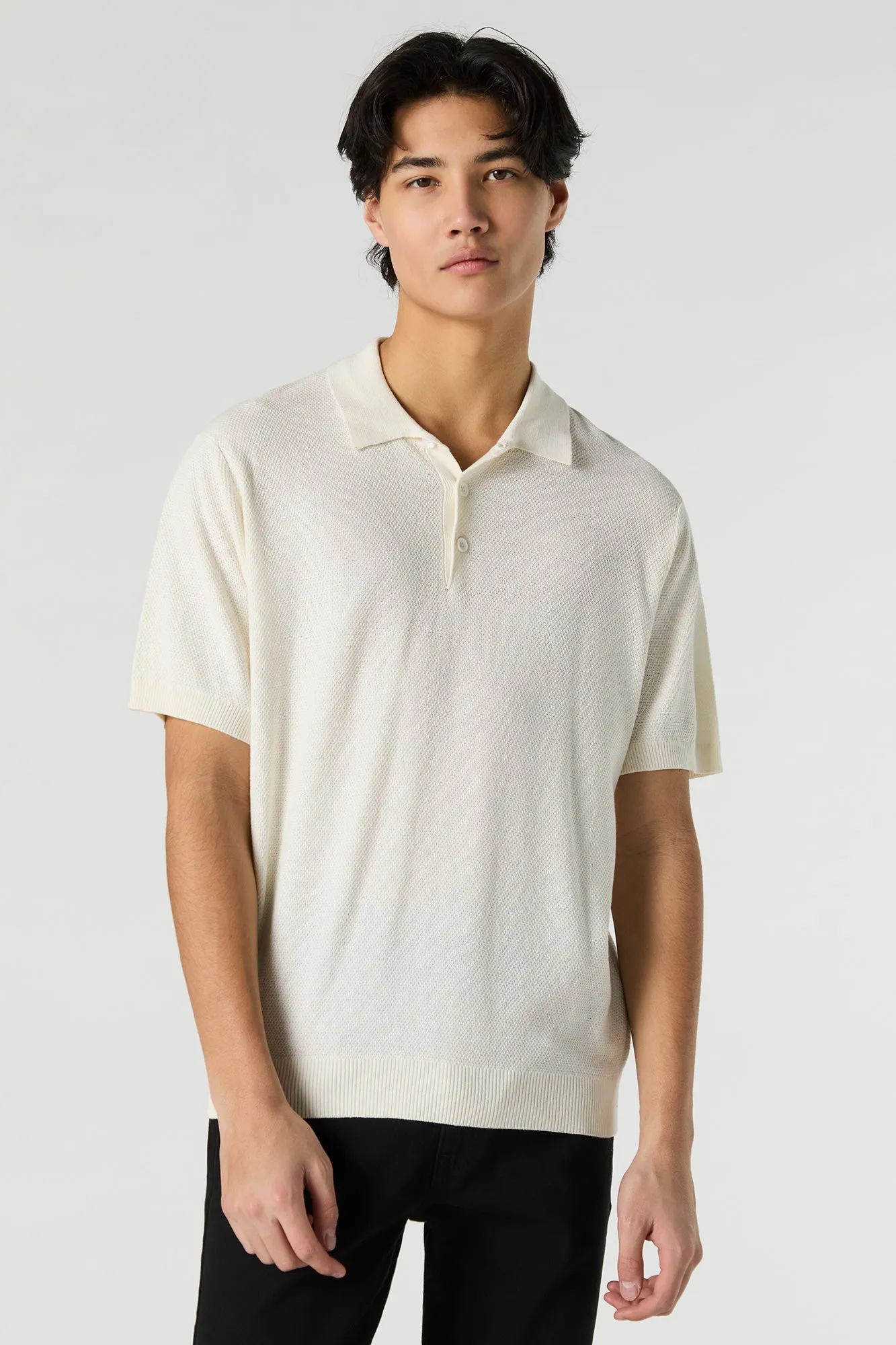 Knit Polo Top sold by Charlotte Russe