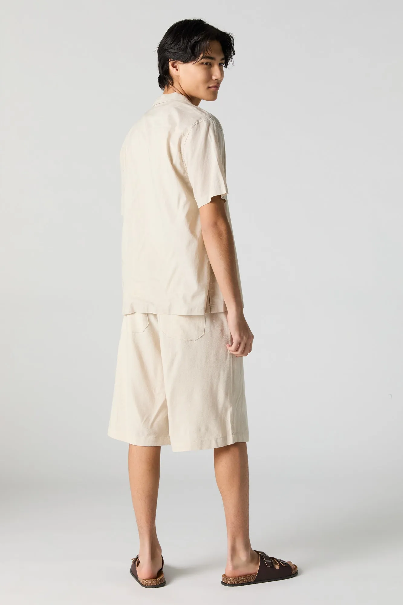 Linen Longline Short sold by Charlotte Russe product image thumbnail 3