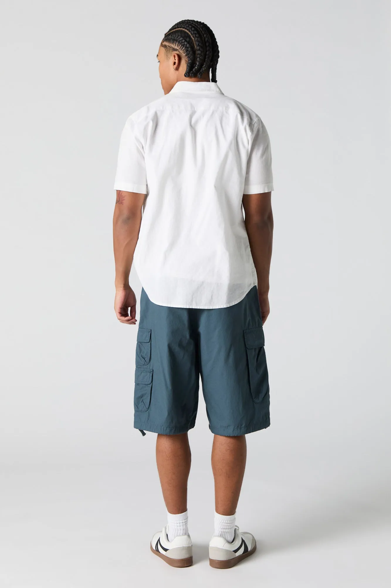 Poplin Longline Cargo Short sold by Charlotte Russe product image thumbnail 3