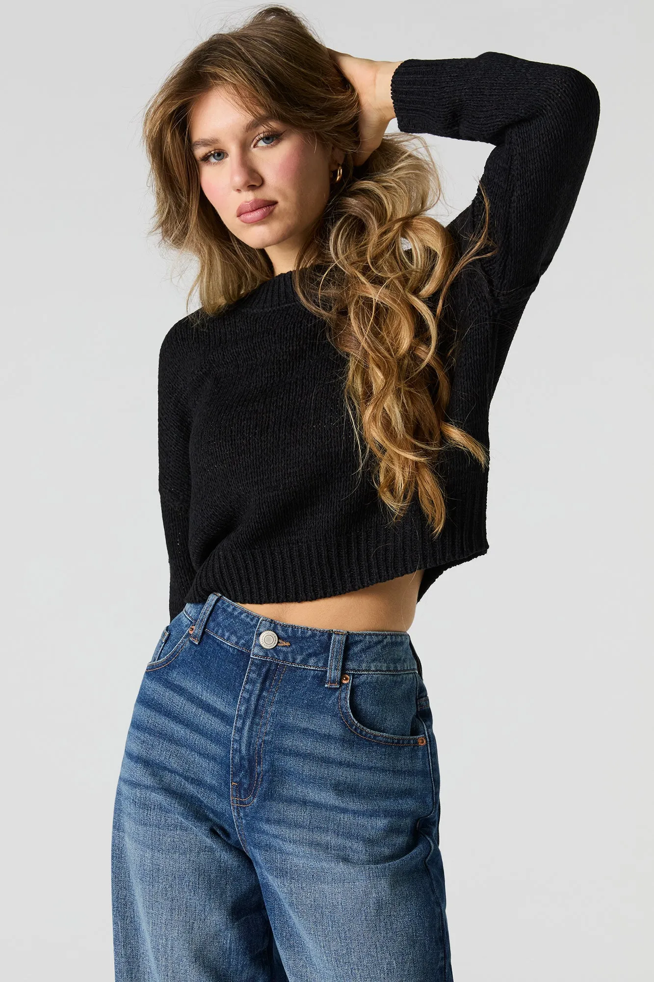 Crewneck Skimmer Sweater sold by Charlotte Russe product image thumbnail 5
