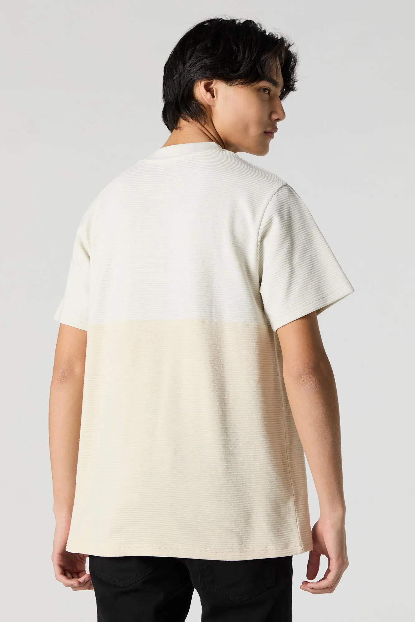 Ribbed Colourblock T-Shirt sold by Charlotte Russe product image thumbnail 5