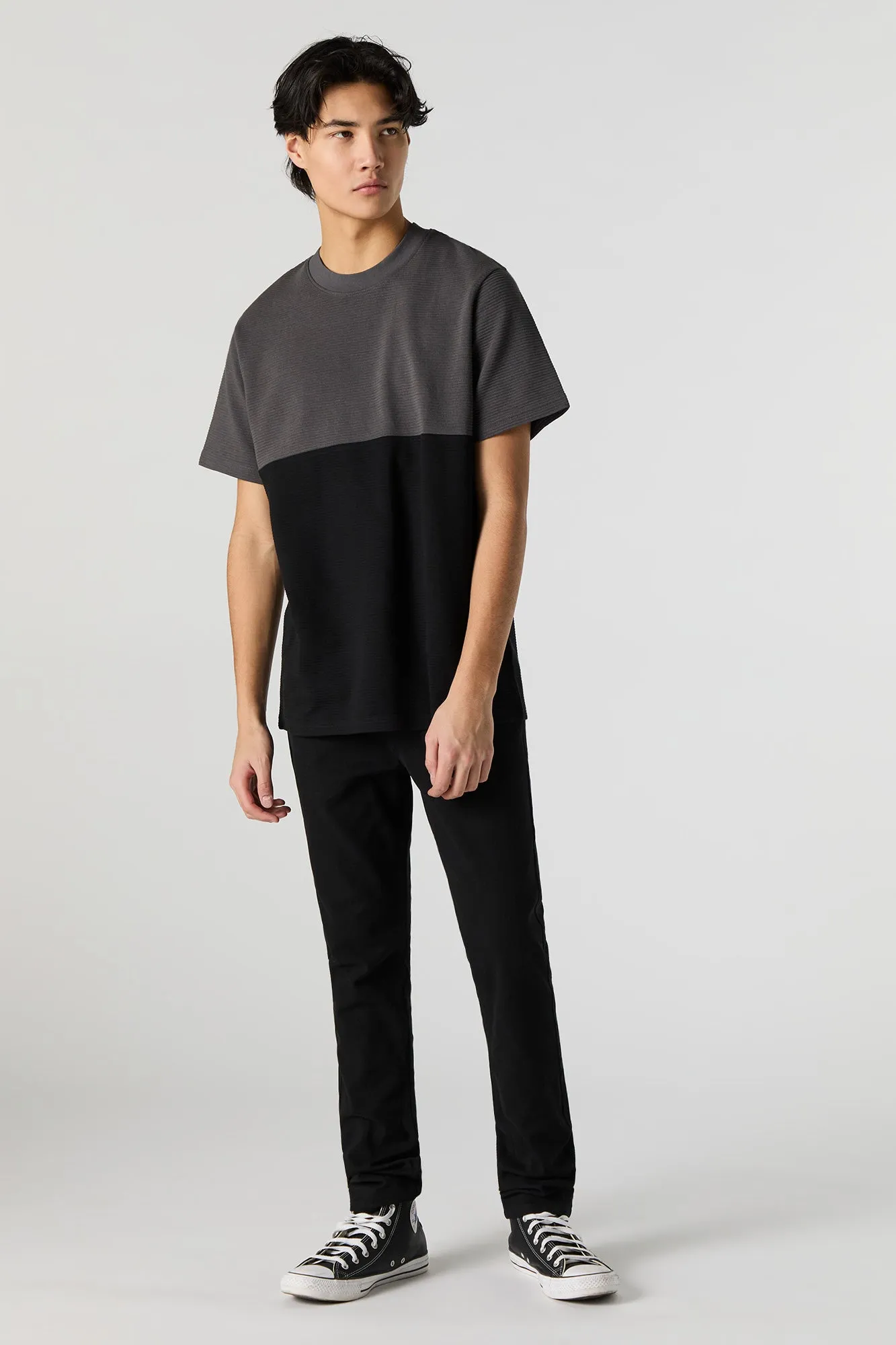 Ribbed Colourblock T-Shirt sold by Charlotte Russe product image thumbnail 3