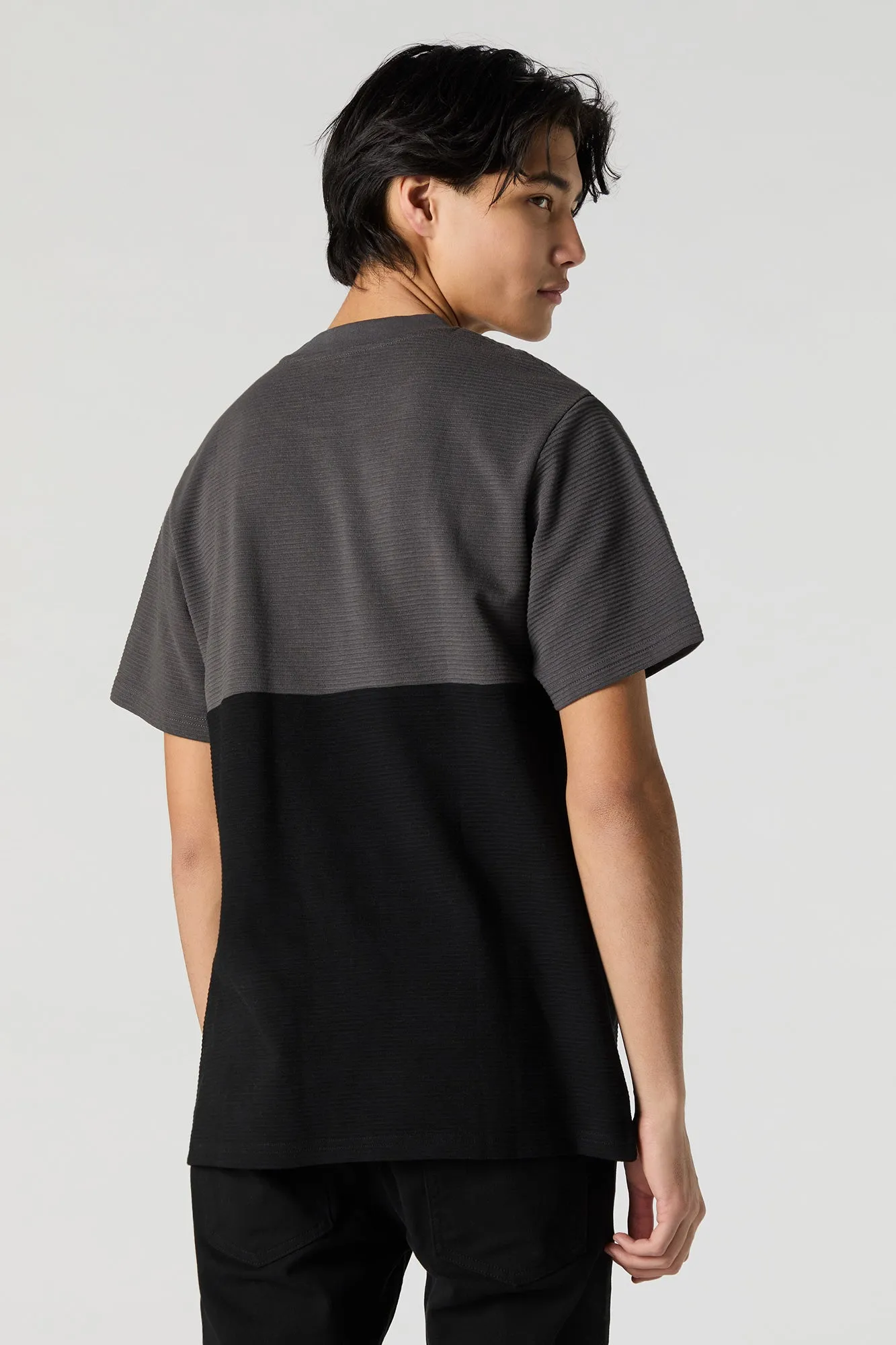 Ribbed Colourblock T-Shirt sold by Charlotte Russe product image thumbnail 2