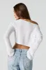 Ribbed Knit Boat Neck Cropped Sweater sold by Charlotte Russe