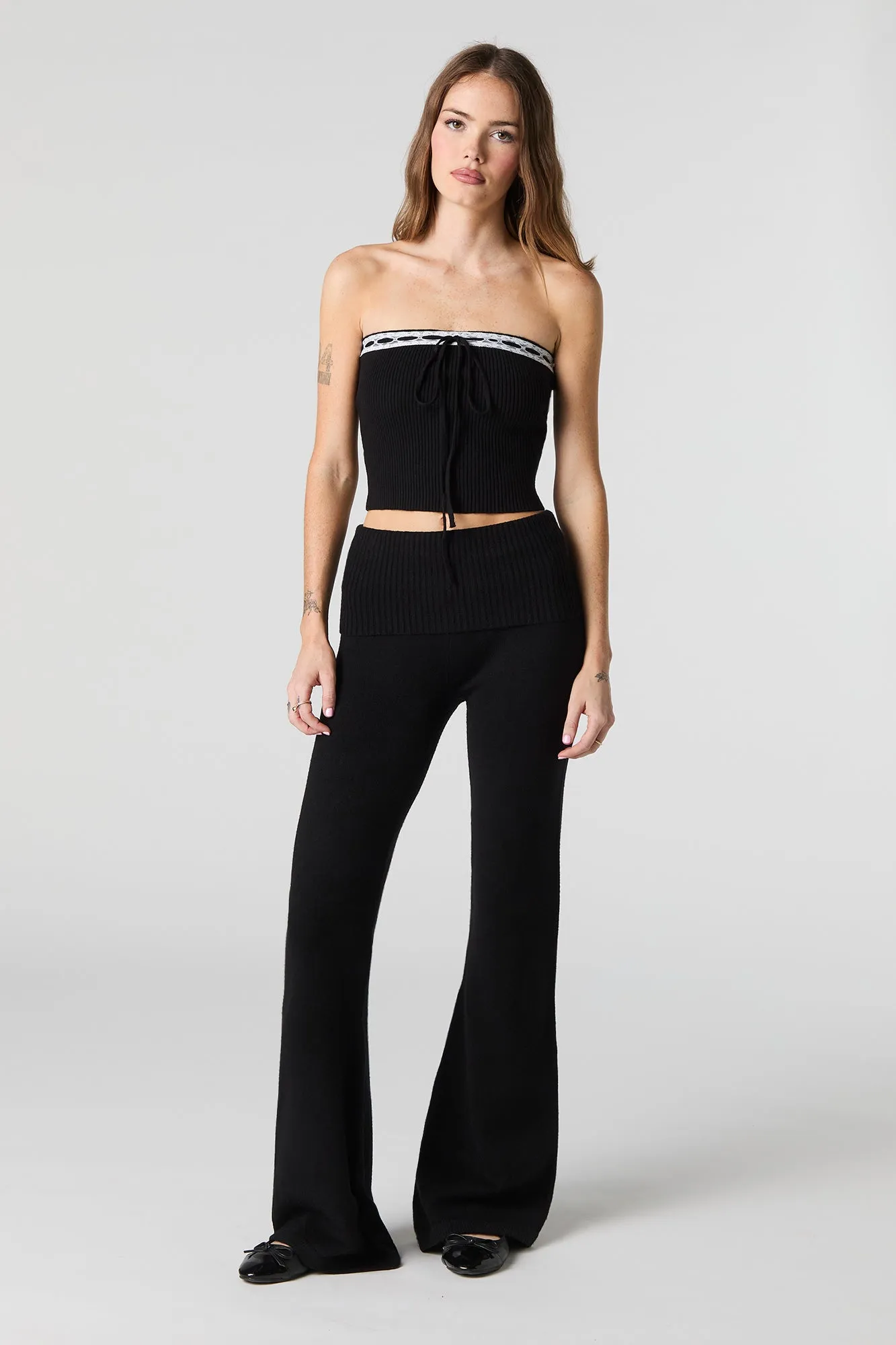 Ribbed Knit Lace Trim Tube Top sold by Charlotte Russe product image thumbnail 3