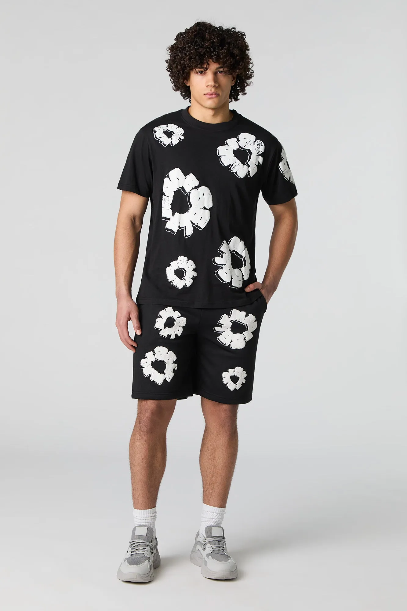 Self Made Graphic Fleece Short sold by Charlotte Russe product image thumbnail 2