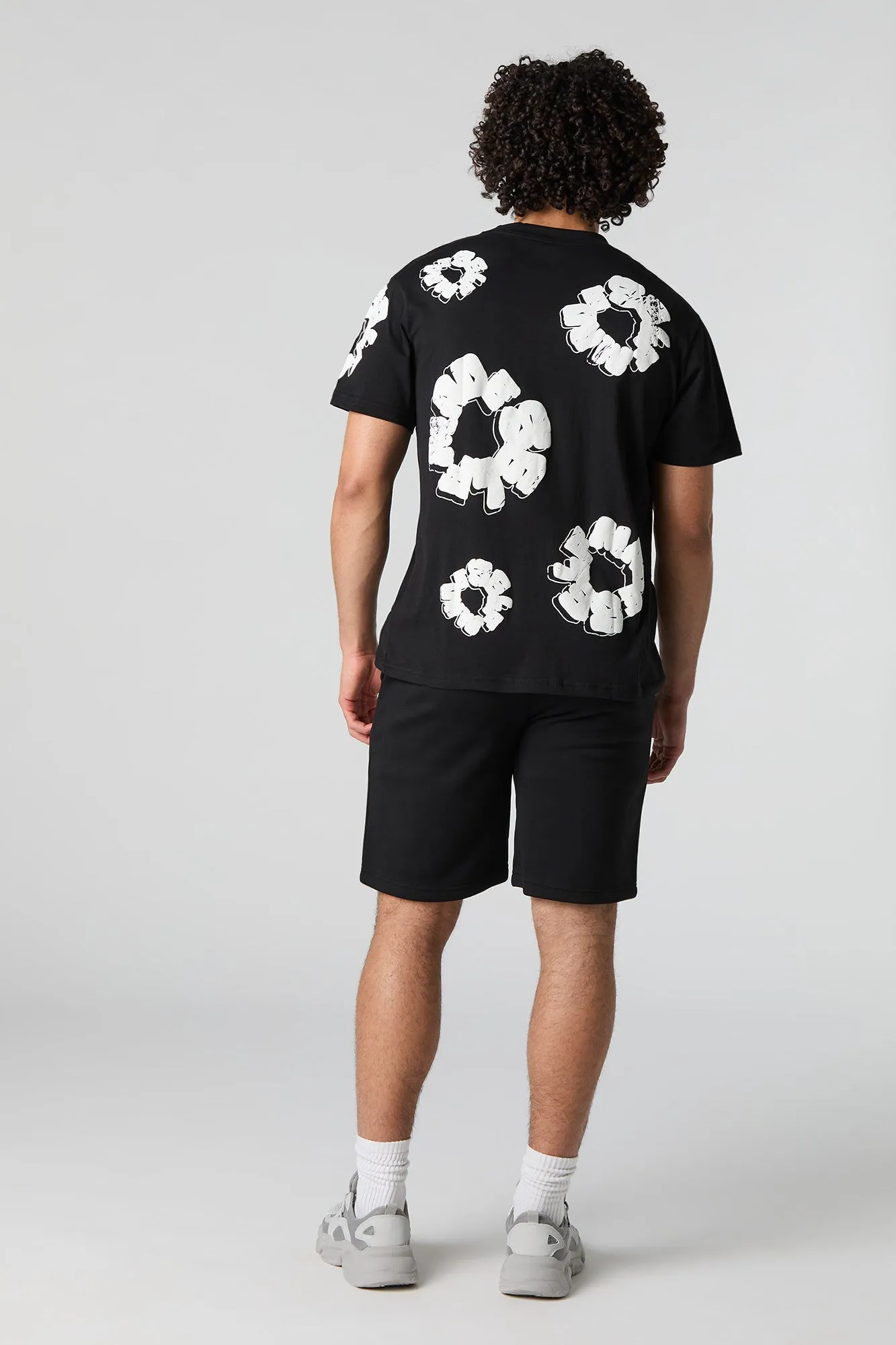 Self Made Graphic Fleece Short sold by Charlotte Russe product image thumbnail 3