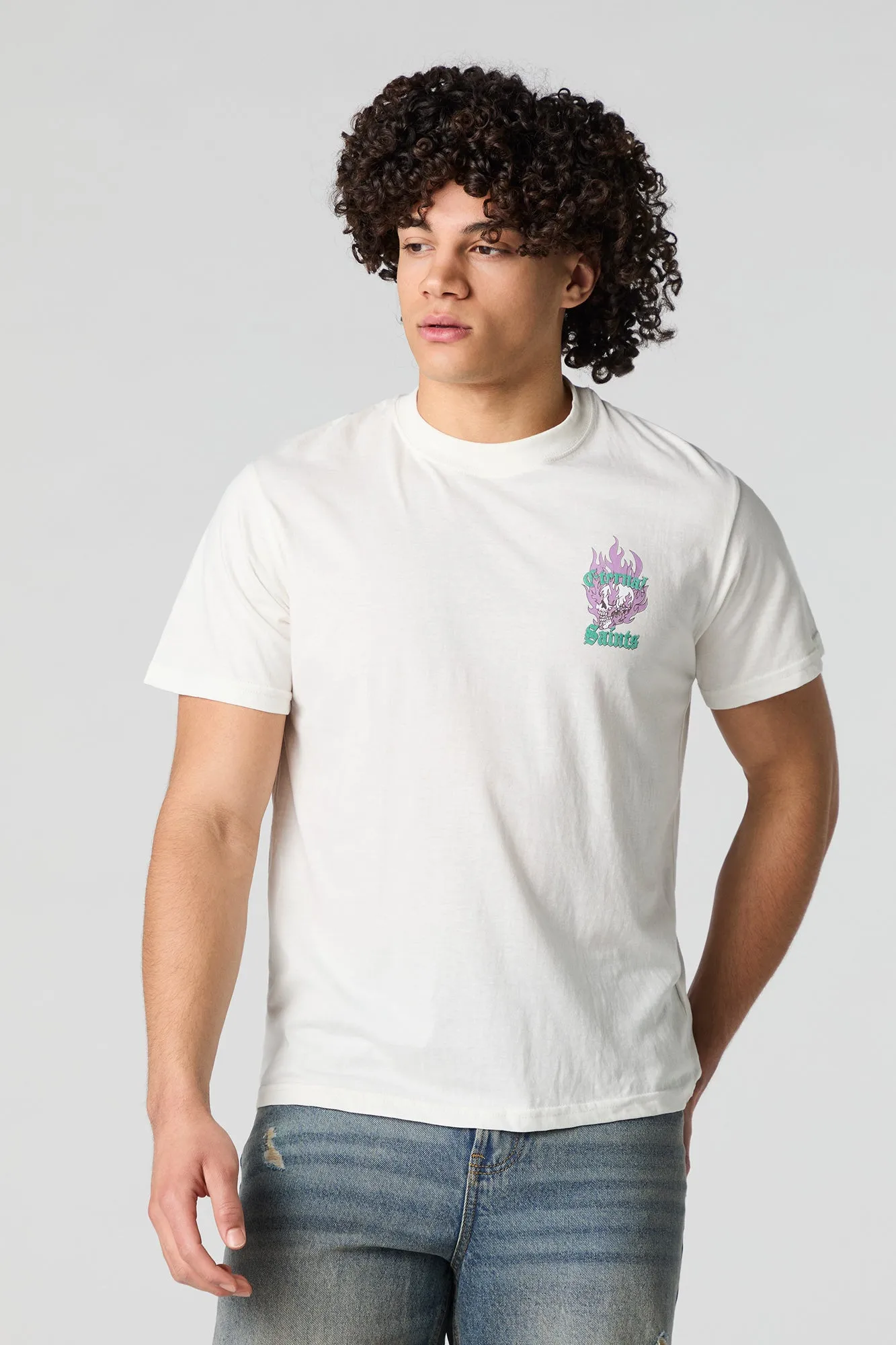 Eternal Saints Graphic T-Shirt sold by Charlotte Russe product image thumbnail 2