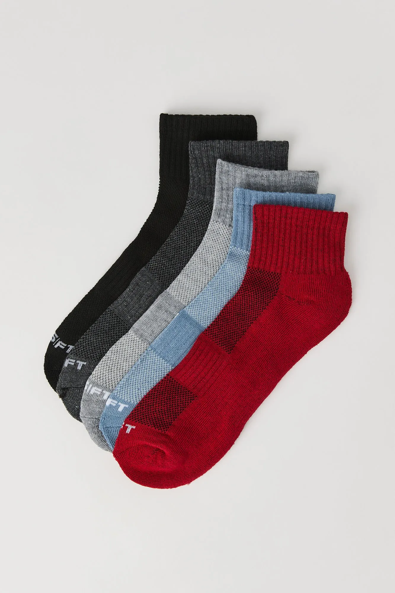 Athletic Colour Quarter Socks (5 Pack) sold by Charlotte Russe