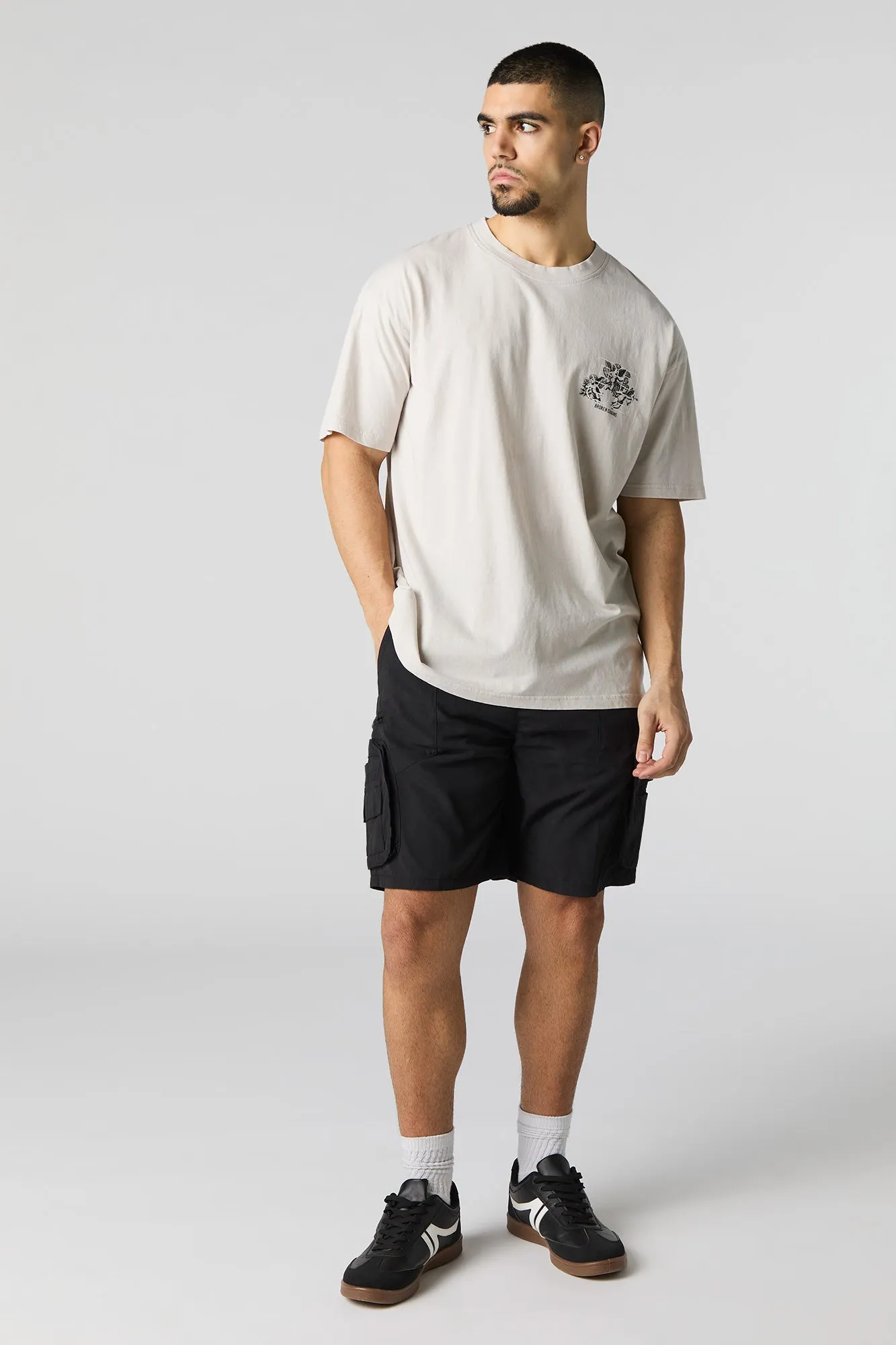 5 Pocket Drawstring Cargo Short sold by Charlotte Russe product image thumbnail 5