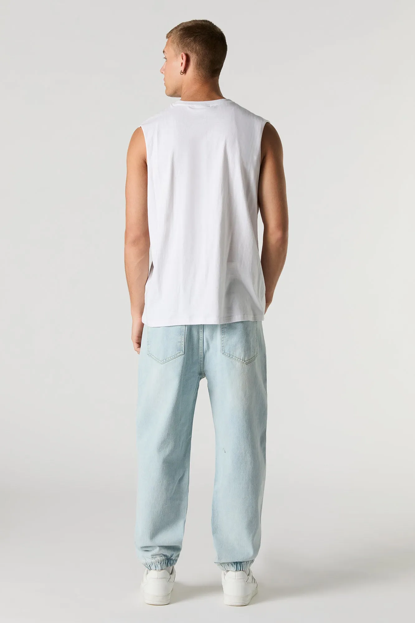 Distressed Denim Jogger sold by Charlotte Russe product image thumbnail 3