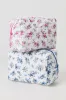 Floral Quilted Makeup Bag sold by Charlotte Russe