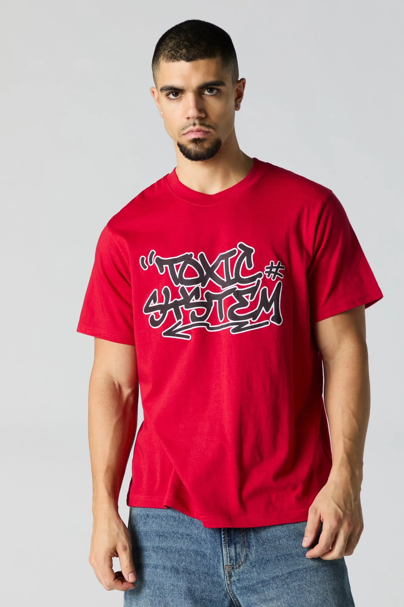 Toxic System Graphic T-Shirt sold by Charlotte Russe