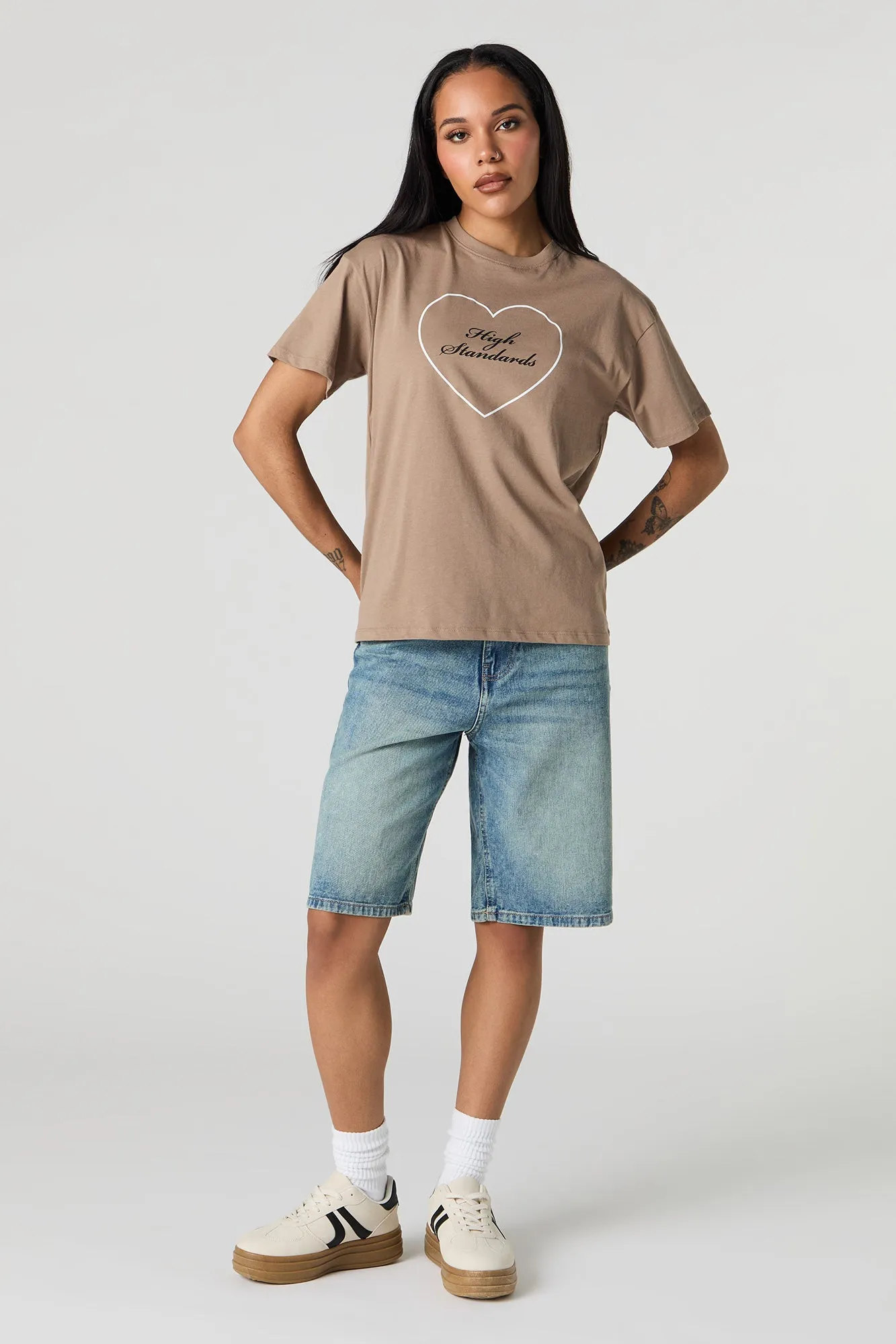 High Standards Graphic Boyfriend T-Shirt sold by Charlotte Russe product image thumbnail 3