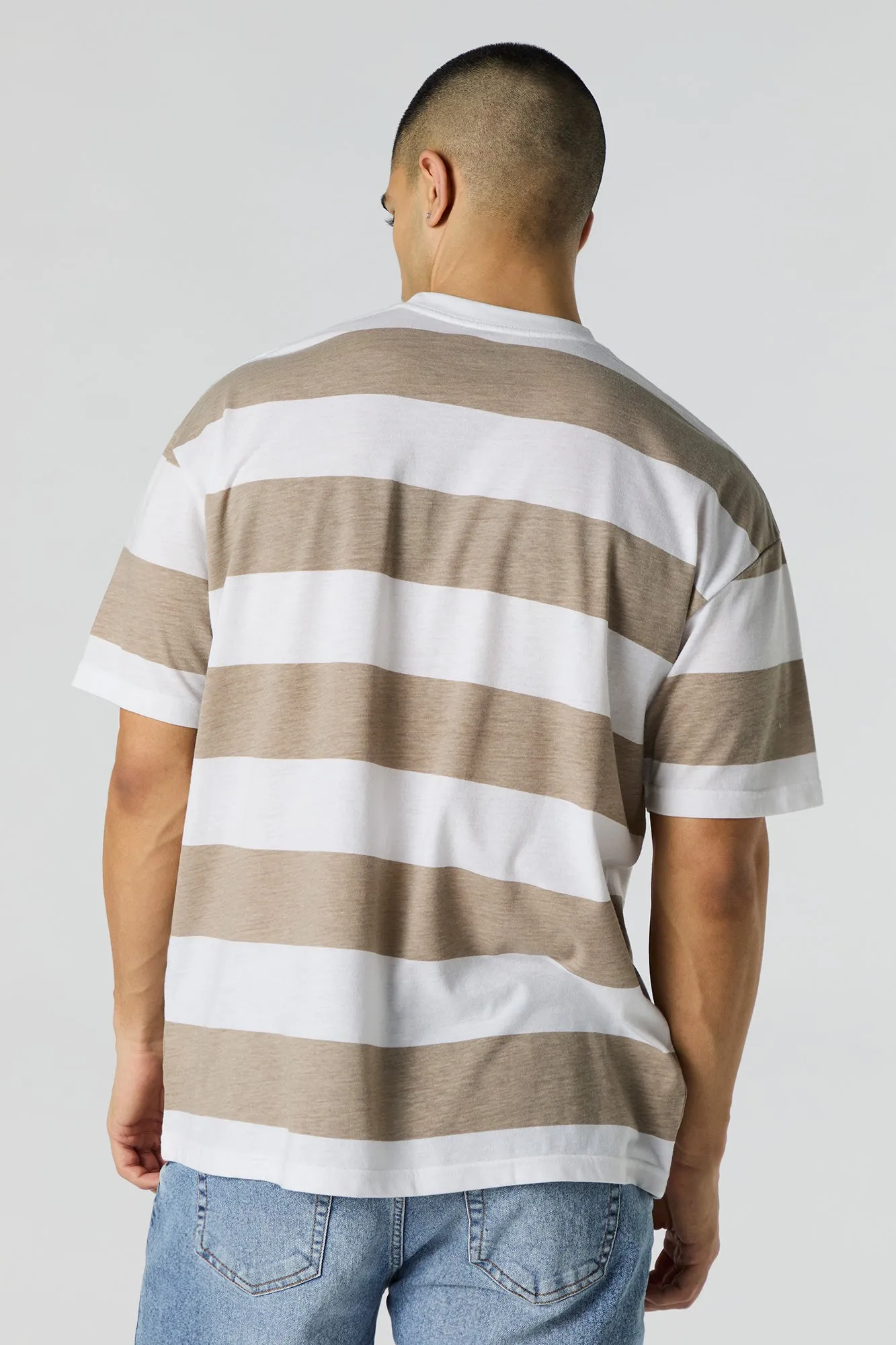 Striped Relaxed T-Shirt sold by Charlotte Russe product image thumbnail 2