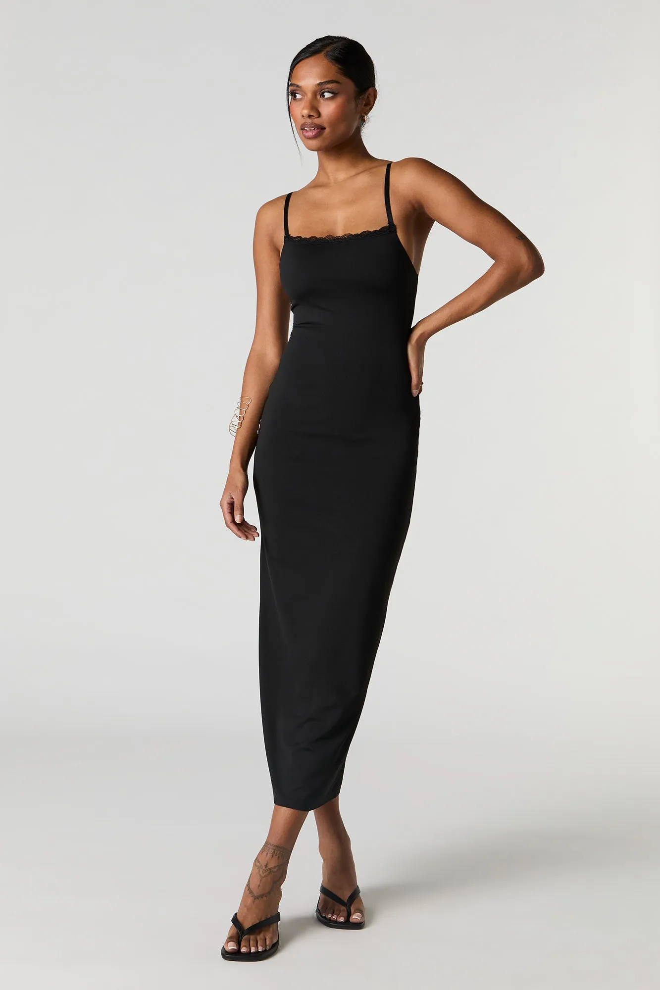 Contour Lace Trim Midi Dress sold by Charlotte Russe product image thumbnail 5