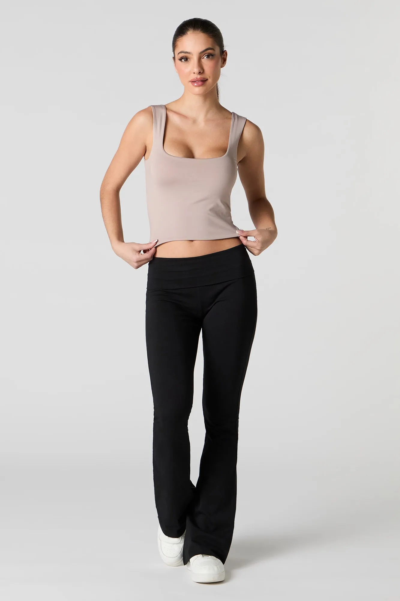 Contour Square Neck Tank with Built-In Cups sold by Charlotte Russe product image thumbnail 3