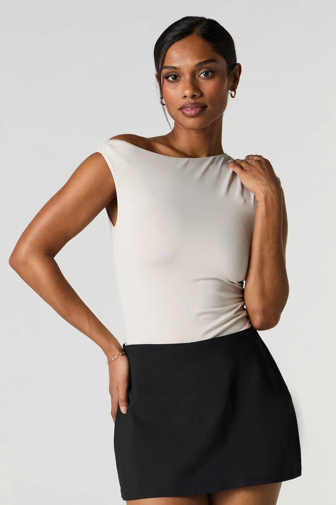 Contour One Shoulder Bodysuit sold by Charlotte Russe