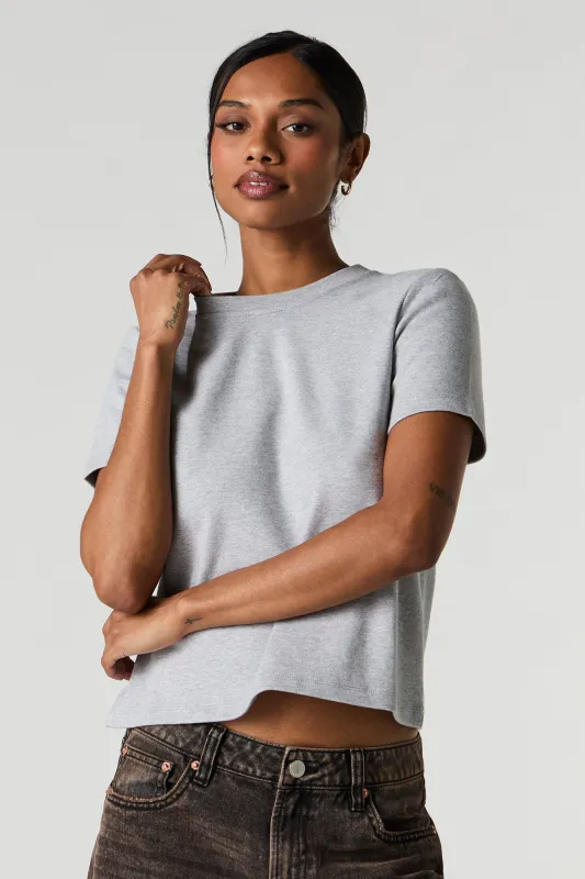 Relaxed Crewneck T-Shirt sold by Charlotte Russe