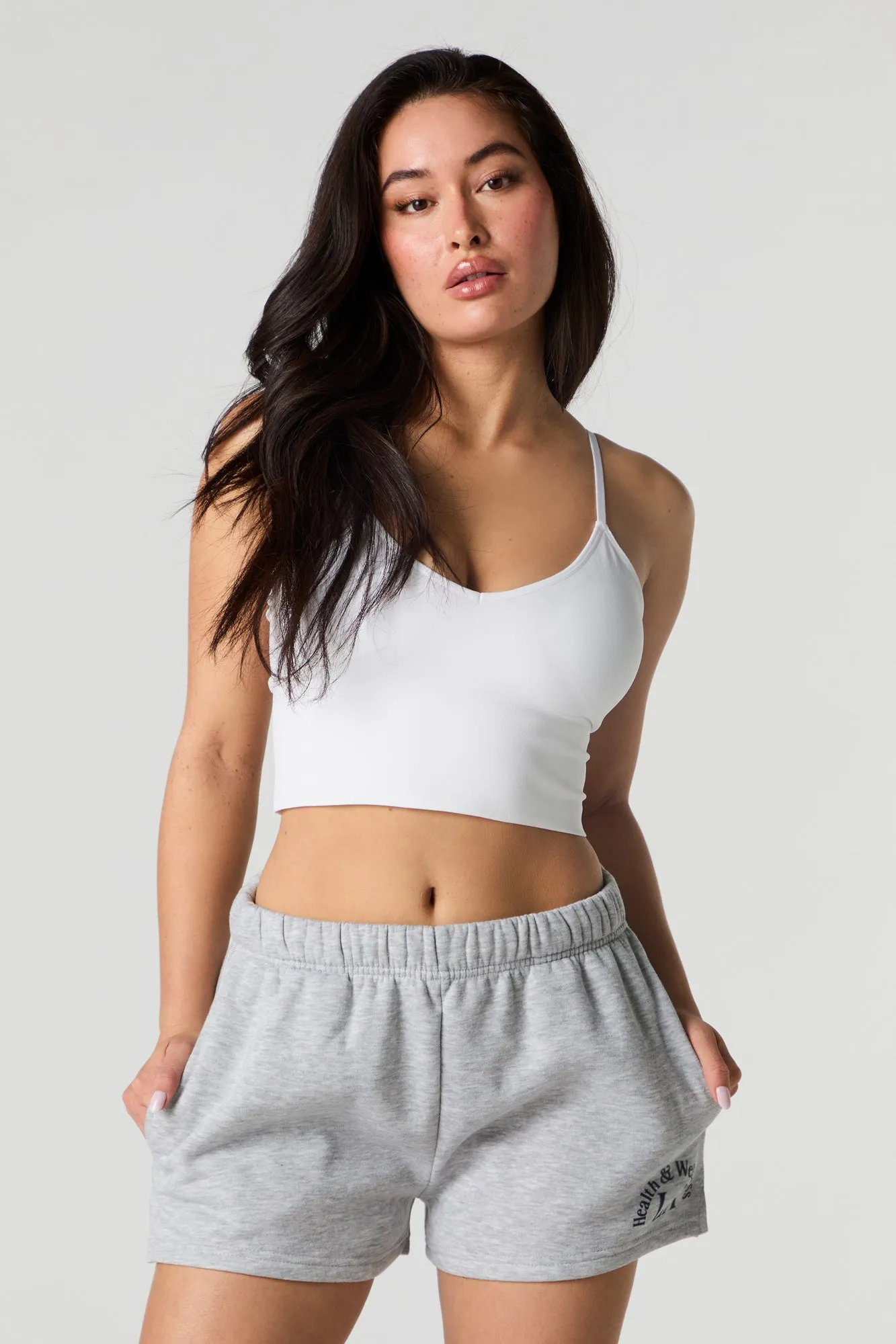 Graphic Fleece Short sold by Charlotte Russe product image thumbnail 5