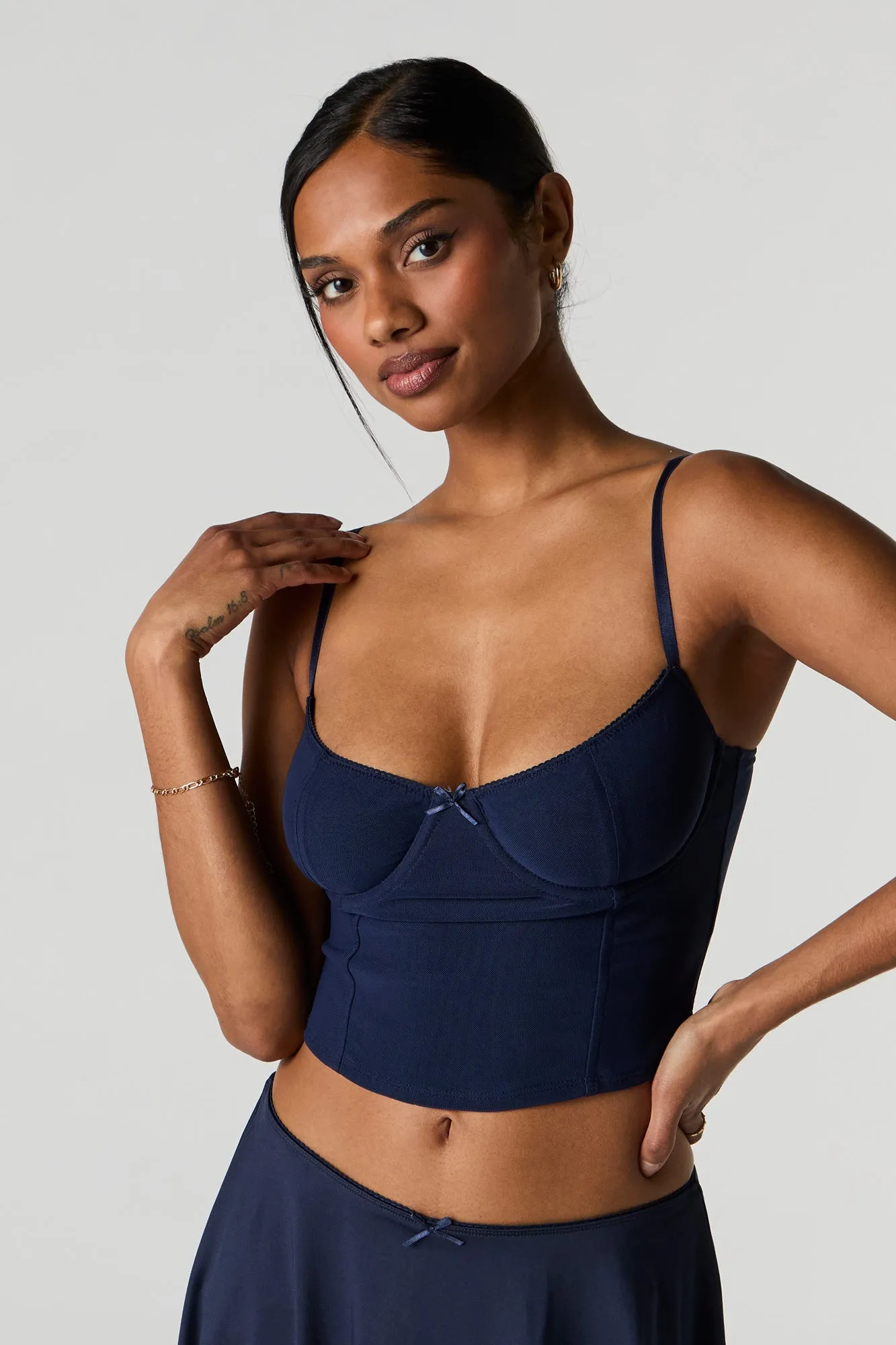 Mesh Bustier Tank sold by Charlotte Russe